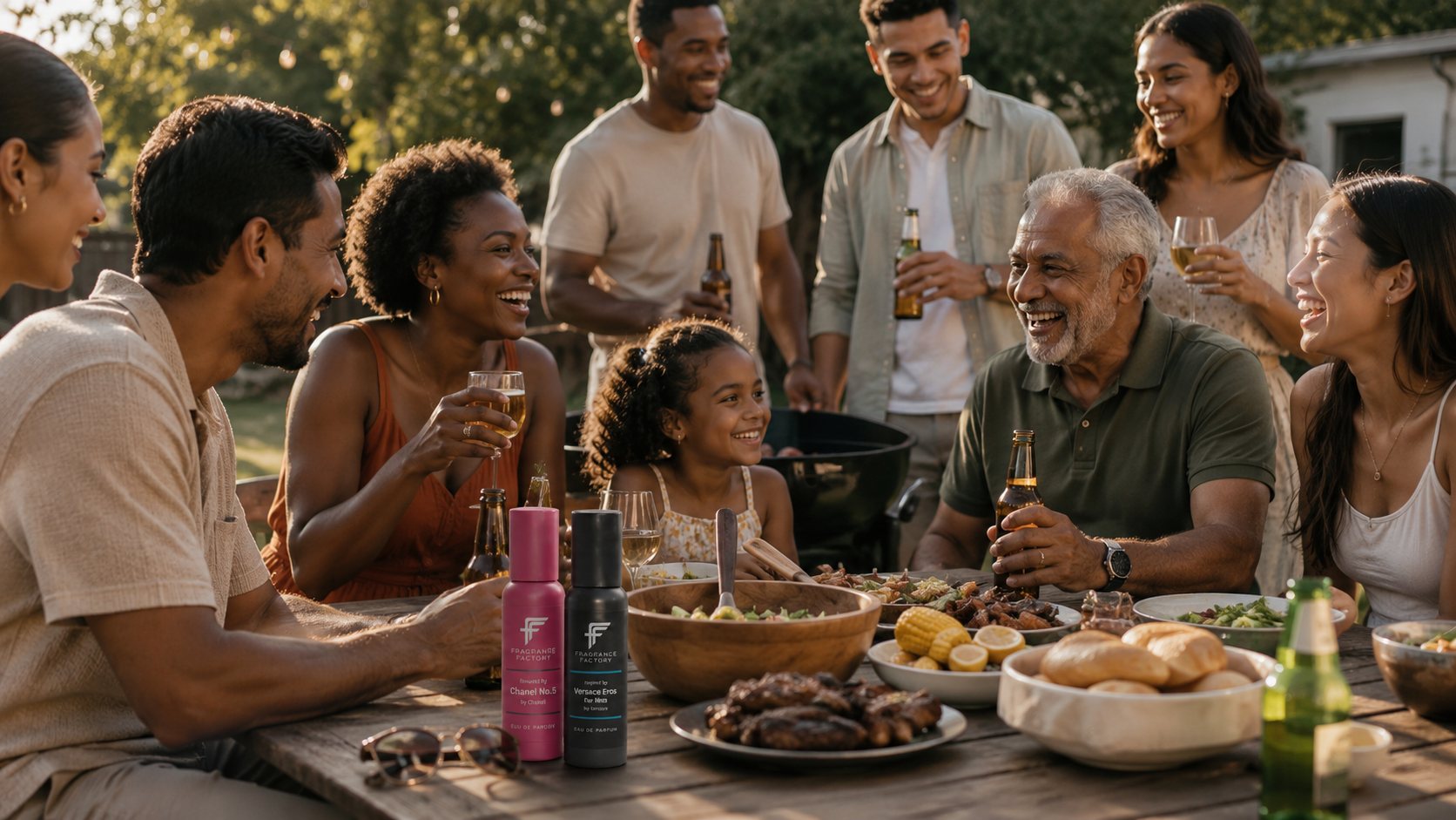 Family enjoying a South African braai